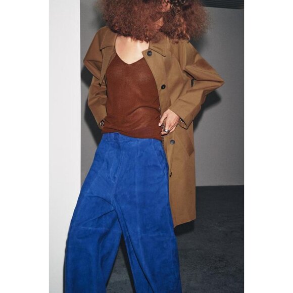 ZARA ZW COLLECTION MIDI TRENCH COAT - Picture 5 of 8